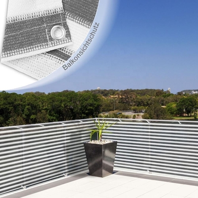 High Density Polyethylene Balcony Wind Protection Privacy Screen 0.9x5m 180gsm