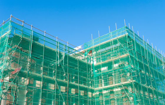 Restos 4m largos do verde 1m 3m que pescam sistemas Mesh Netting For Scaffolding 6 agulhas